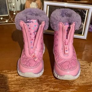 Skechers Pink Light up Winter Boots